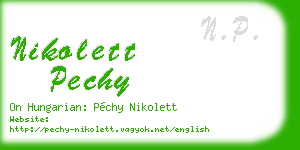 nikolett pechy business card